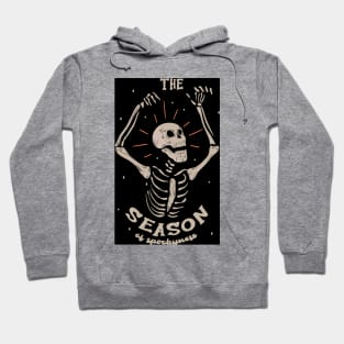 minimalistic boho halloween skeleton Hoodie